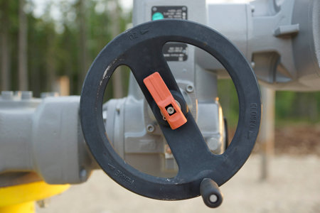 the valve control unit  gas and oil in the russiaの写真素材