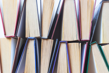 Full frame photo of books  , view from above