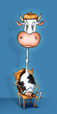 Animated cowの写真素材