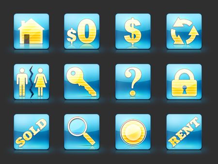Icon Set For Real Estate Businessの写真素材