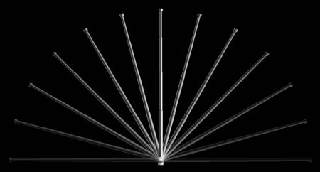 Radio Antenna on the black background. 2D Design. Computer Graphicsの写真素材