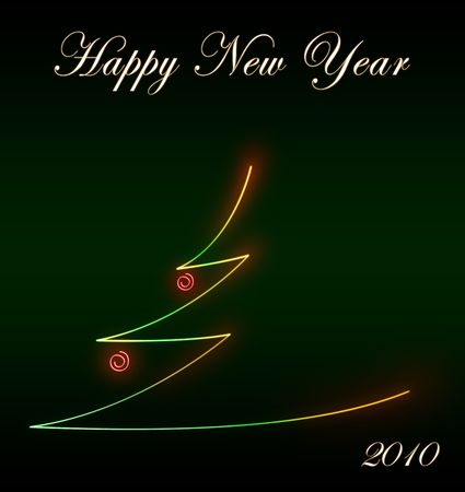 New Year and Christmas Card. 2D Graphic. Computer Designe.の写真素材