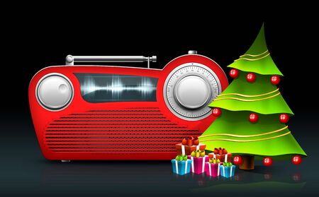 Old Style Radio on the White background. Computer Designe, 2D Graphicsの写真素材