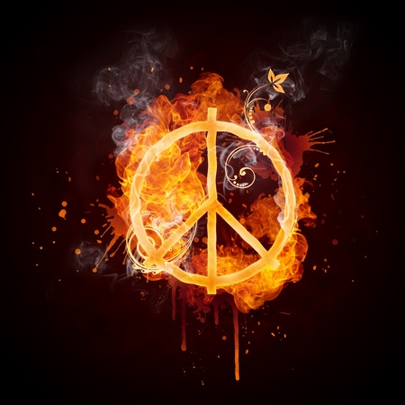 Fire Swirl Pacifismの写真素材