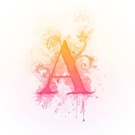 Sunny Swirl Letter Aの写真素材