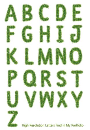 Grass Alphabet A-Zの写真素材