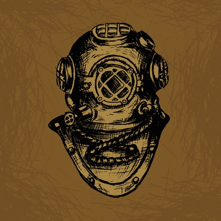 Old Diverのイラスト素材