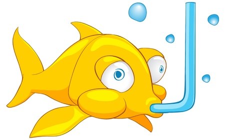 Cartoon Character Fishのイラスト素材