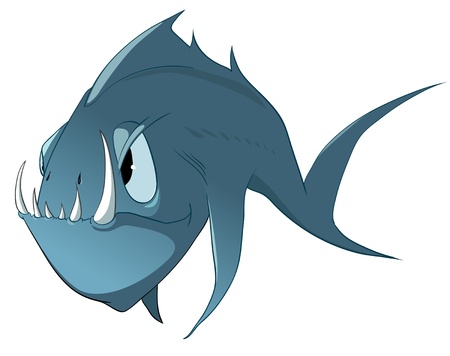 Cartoon Character Fishのイラスト素材