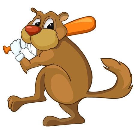 Cartoon Character Beaverのイラスト素材