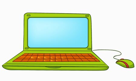Cartoon Appliences Laptopのイラスト素材