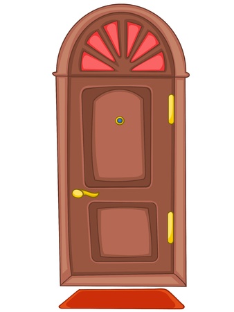 Cartoon Home Doorのイラスト素材
