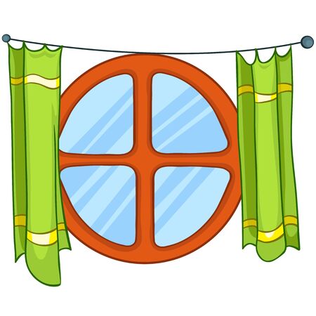 Cartoon Home Windowのイラスト素材