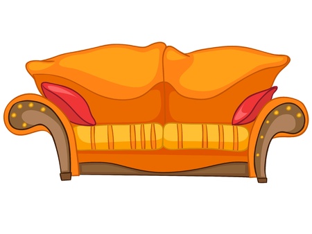 Cartoon Home Furniture Sofaのイラスト素材