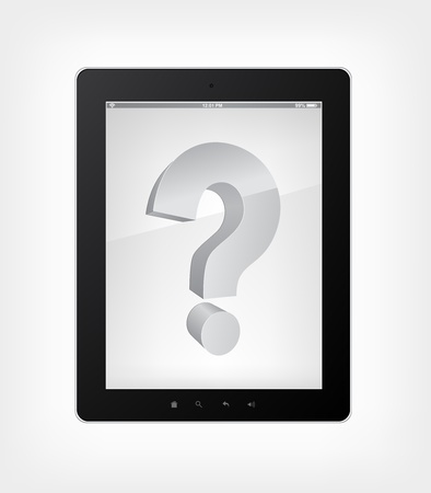 Tablet PC Question Conceptのイラスト素材