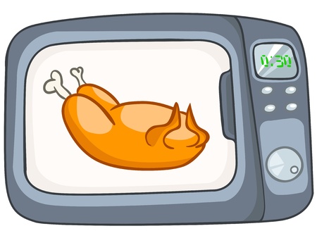 Cartoon Home Kitchen Microwaveのイラスト素材