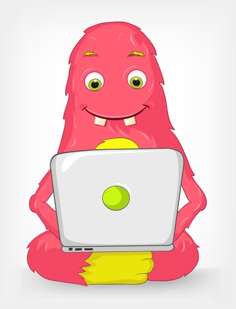 Funny Monster  Coder のイラスト素材