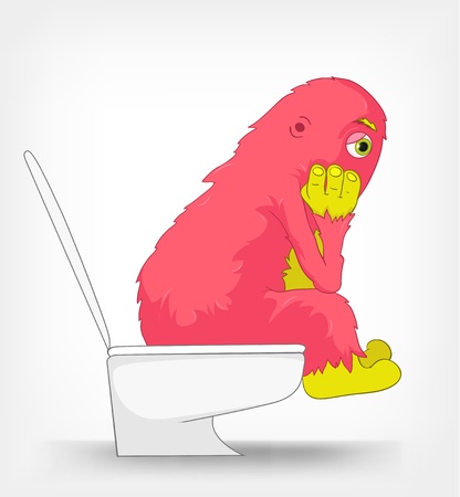 Funny Monster  WC のイラスト素材