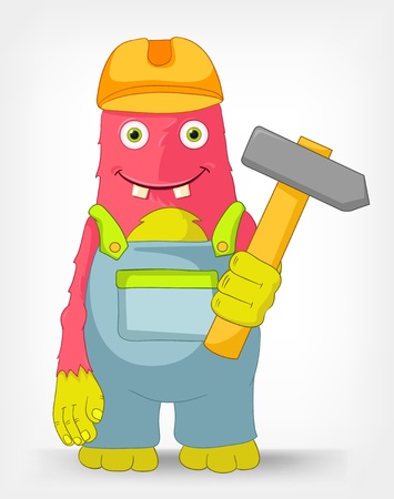 Funny Monster  Contractor のイラスト素材