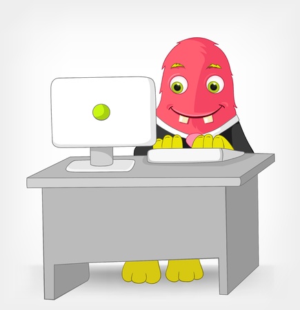 Funny Monster  Clerk のイラスト素材