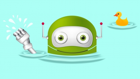 Cute Robotのイラスト素材