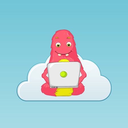 Funny Monster  Coder のイラスト素材