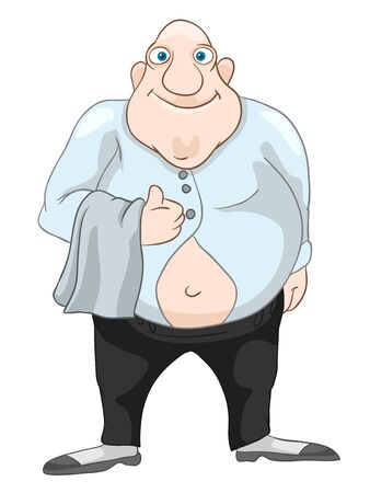 Cheerful Chubby Menの写真素材