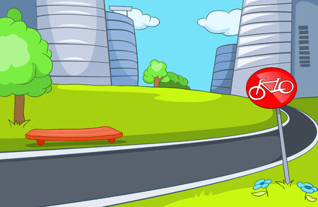 City Cartoon. Vector Illustration. EPS 10.の写真素材