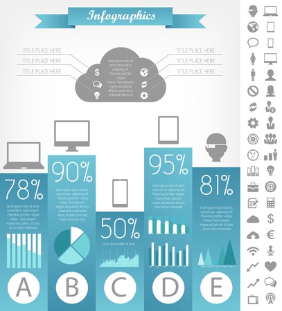 IT Industry Infographic Elements. Vector Illustration EPS 10.の写真素材