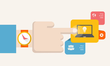 IT Industry Infographic Elements. Vector Illustration EPS 10.のイラスト素材