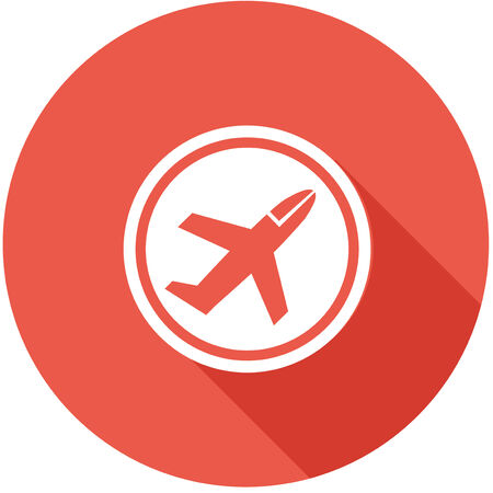 Travel Flat Icon with Shadow  のイラスト素材