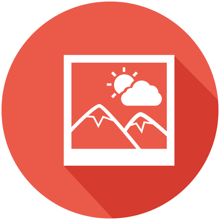 Travel Flat Icon with Shadow. Vector Pictogram. のイラスト素材