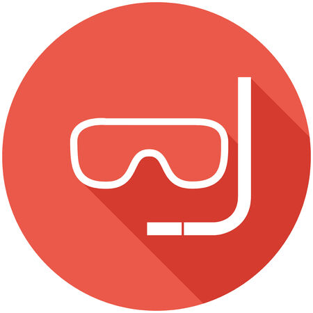 Travel Flat Icon with Shadow. Vector Pictogram.のイラスト素材