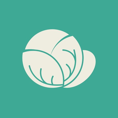Cabbage Flat Iconのイラスト素材