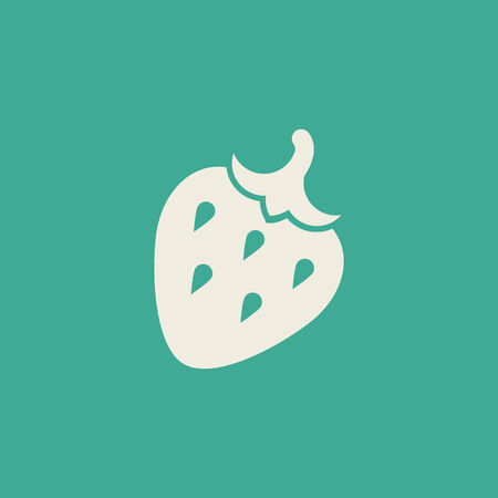 Strawberry Flat Iconのイラスト素材