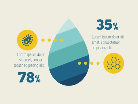 Flat Design Medical Infographic Elements. のイラスト素材