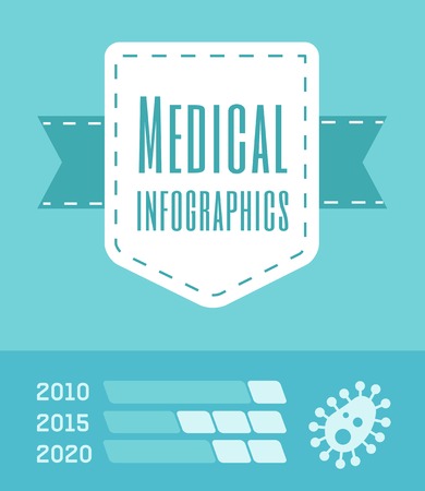 Flat Design Medical Infographic Elements. のイラスト素材