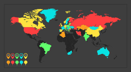 Infographic Element Map  Opportunity to Highlight Any Country  のイラスト素材