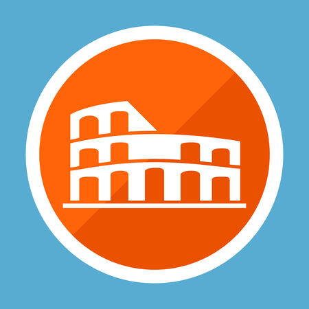 Travel Flat Icon with Shadow. Vector Pictogram. のイラスト素材