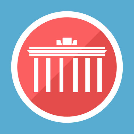 Travel Flat Icon with Shadow. Vector Pictogram.のイラスト素材