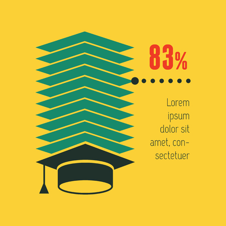 Education Flat Infographic Element Graphics のイラスト素材