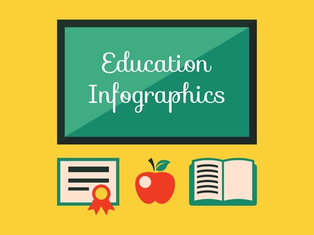 Education Flat Infographic Element Graphics のイラスト素材