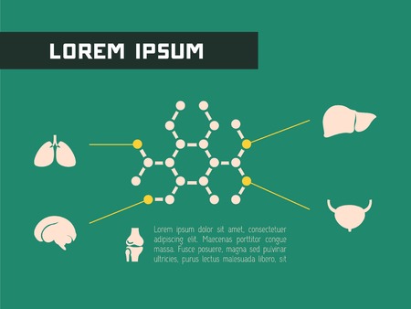 Medical Flat Infographic Element Graphics のイラスト素材