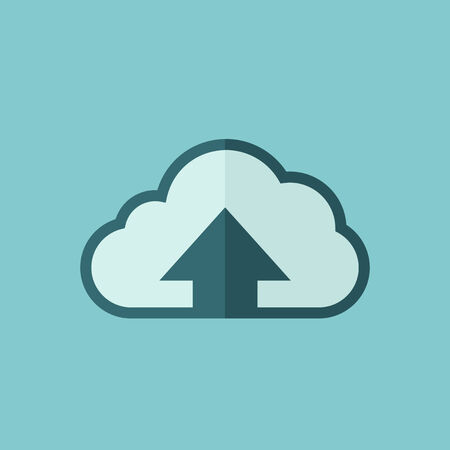 Upload Flat Icon  Vector Graphics のイラスト素材
