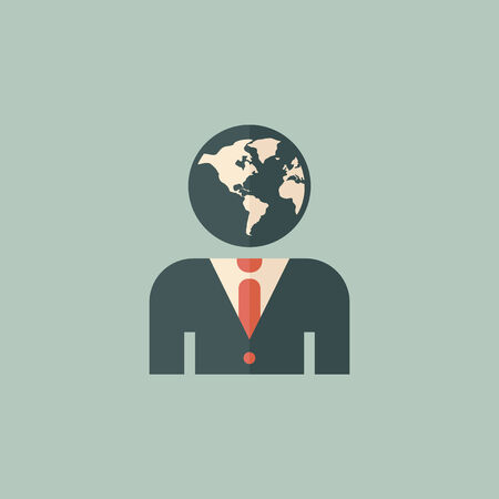 Global Business Icon  Flat Design  Vector のイラスト素材