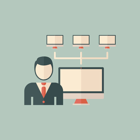 Administrator Icon  Flat Design  Vector のイラスト素材