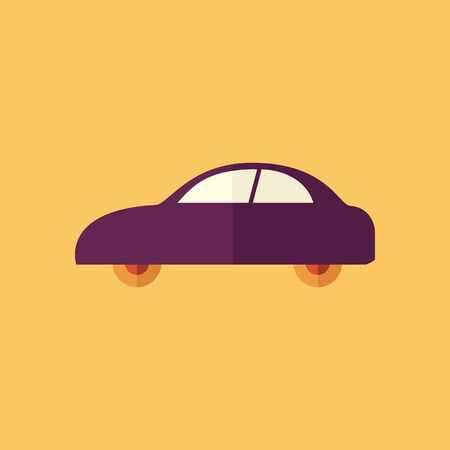 Car. Transportation Flat Icon. Vector Pictogram. EPS 10.のイラスト素材