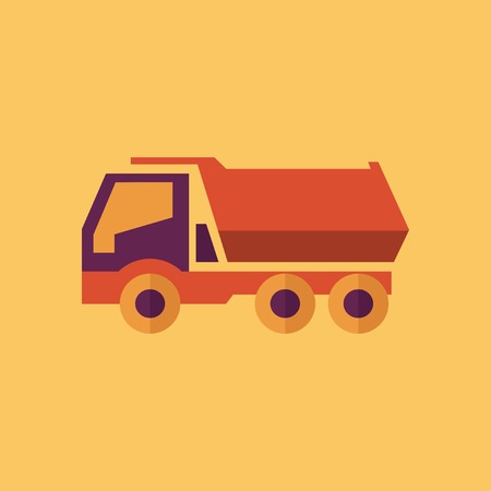Truck. Transportation Flat Icon. Vector Pictogram. EPS 10.のイラスト素材