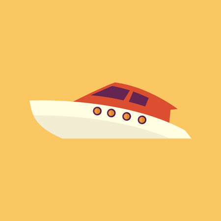 Boat. Transportation Flat Icon. Vector Pictogram. EPS 10.のイラスト素材