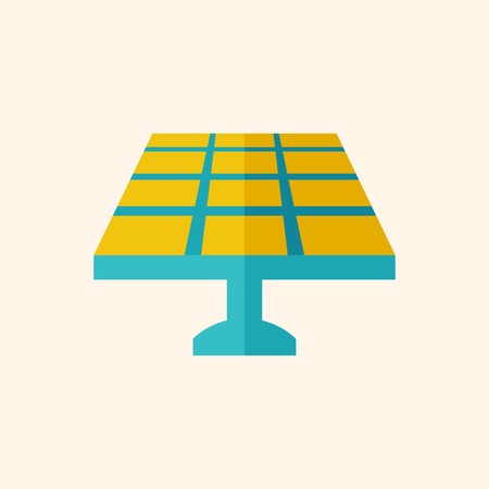 Solar Energy. Ecology Icon. Flat Design. Vector EPS 10.のイラスト素材